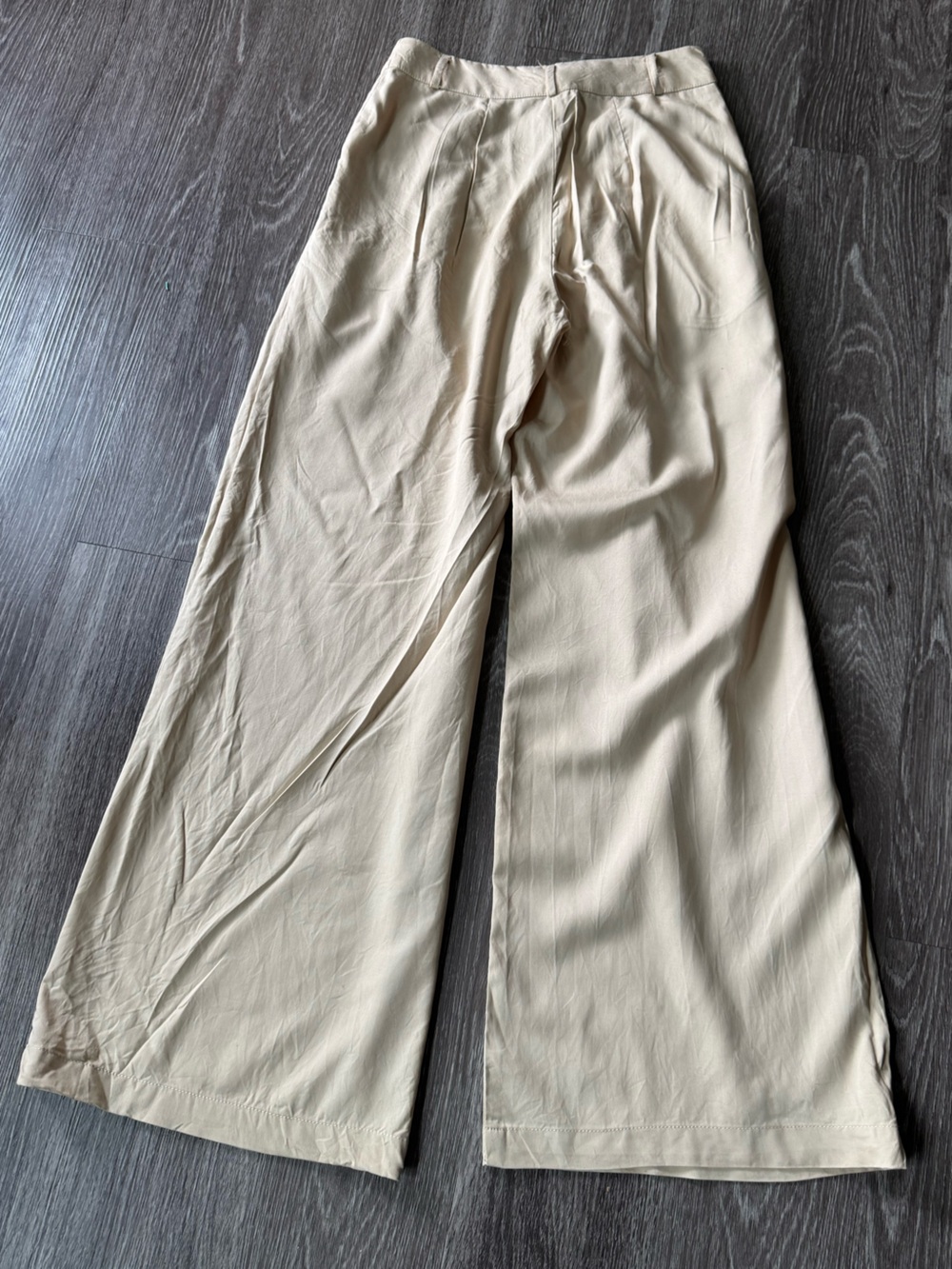 Anthropologie X Amadi Pleated
Wide Leg Trousers Sand Beige High Rise Tencel - Picture 9 of 10